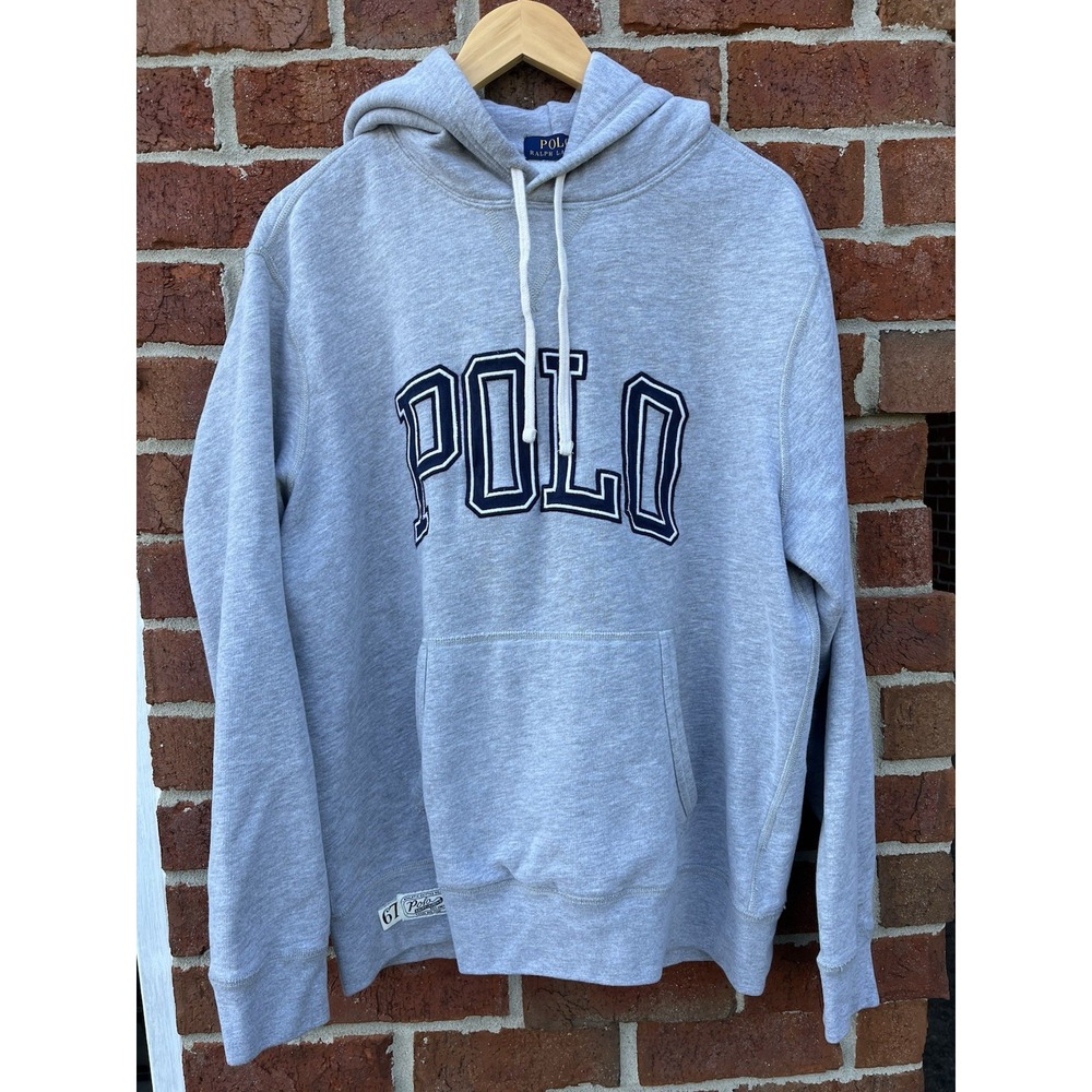 Polo Ralph Lauren Men's Grey Hoodie Size Large
